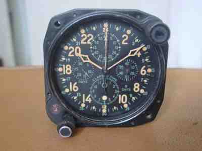 World War 2 Era Hamilton Aircraft Clock .... H 37500 ... 5 Dial Chronograph