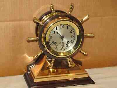 CHELSEA VINTAGE SHIPS BELL CLOCK~4 INCH MARINER MODEL HINGED 1937 RESTORED