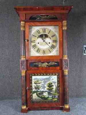 FANTASTIC signed R.J.TERRY TRIPLE DECKER 8 day SHELF CLOCK, CIRCA 1835
