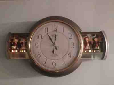 Vintage Rhythm Japan Small World Musical Quartz Wall Clock W/ Animation  4MH638