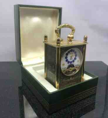 Vintage Hebdomas Arnex 8 Day Pocket Watch Carraige Clock - W/ Original Box RARE