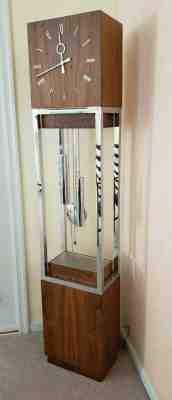 RIDGEWAY Connoiseur Collection Grandfather Clock - Mid Century Modern VINTAGE