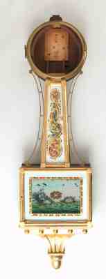 American weight driven presentation banjo clock case only @ 1815 Original Great!