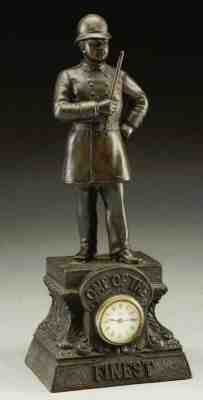 1889 Muller Clock Tobacco Premium - D Buchner "One of The Finest" Policeman - NY