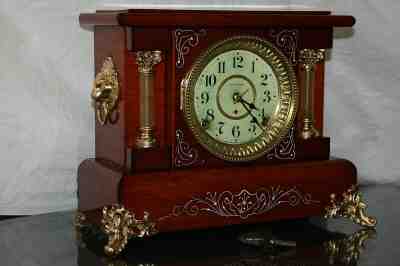 ANTIQUE SETH THOMAS SHELF MANTLE CLOCK Totally Restored  c 1904 Model PERU 