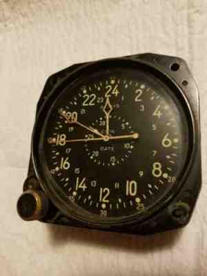 WWII World War 2 Era Waltham CDIA 8 day USA Navy Aircraft Clock ~Runs