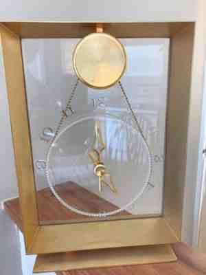Jefferson Suspense Clock 24k Gold Plated Runs Nice