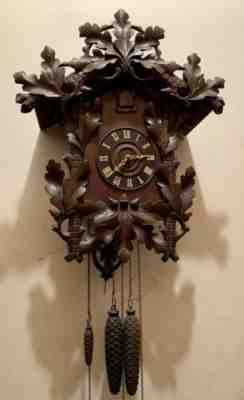 LARGE Antique Black Forest 2 Tune Musical Cuckoo Clock Camerer Kuss Germany 1917