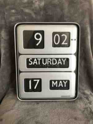 VINTAGE SOLARI UDINE GINO VALLE DATOR 5 FLIP CLOCK