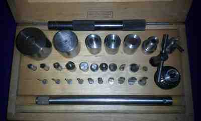 Bergeon 6200 Clock Bushing Tool Set-Original Box for 16200 Clock Bushing Device