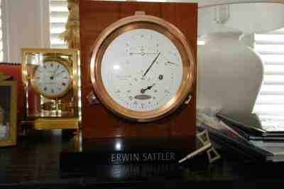 ERWIN SATTLER NAUTIS SHIPS CLOCK ASTRONOMICAL REGULATOR DIAL