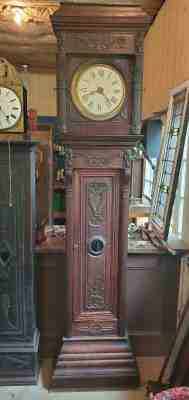 Antique Tall Case / Grandfather Clock w/ Birdcage Movement c. 1740