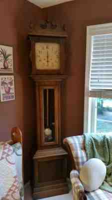 ANTIQUE ITHACA GRANDFATHER CLOCK, owned by same family since early 1900's