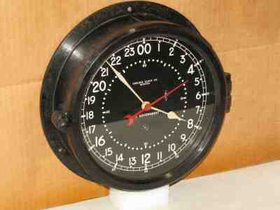 CHELSEA U.S.AIR FORCE CLOCK~8 1/2 IN~CIRCA 1966~VIETNAM ERA~24 hr DIAL RESTORED