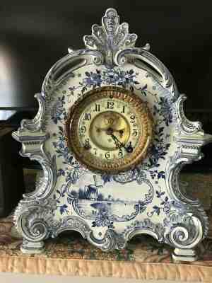 1891 FRANZ ANTON MEHLEM ROYAL BONN DELFT CLOCK