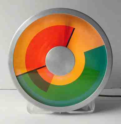 1971 mid-century KINETIC CLOCK by artist JULES S. WORTHINGTON mod pop-art NO RSV
