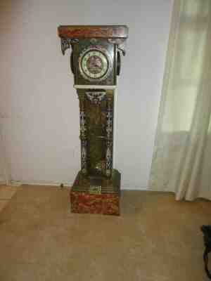French Cloisonne floor clock