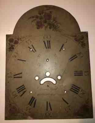 Antique Grandfather Clock  Face by David Wood Newburyport MA Circa  1790 -1810