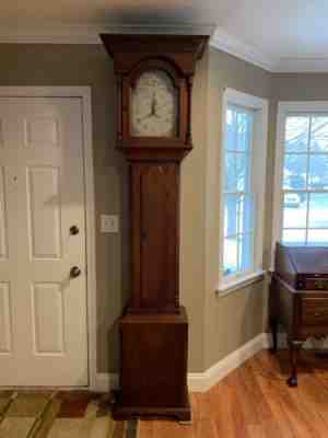 Early American Antique Grandfather Clock Lancaster 1780’s Signed