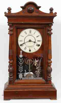 Seth Thomas Atlas, November 1884, Quarter Striking Eight Day Walnut Shelf Clock