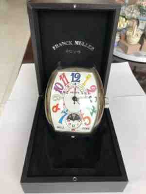 Franck Muller Dual Time Alarm Clock W/Certificate And Original Box
