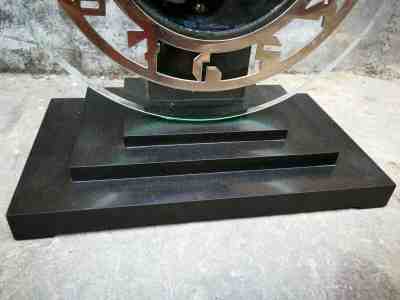 Antique art deco 1920 french Ato clock Hatot Glass bakelite