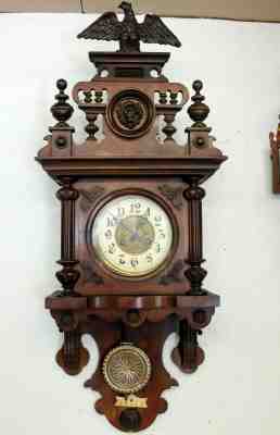 Antique Wall Clock FREISCHWINGER Regulator 19th *FRIEDRICH MAUTHE SCHWENNINGEN*