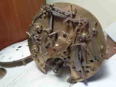 Antique English 3 Train Fusee Musical Bracket Clock Movement Ca 1750 To Restore-