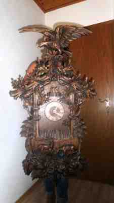 giant  original  cuckoo clock black forest 8 day clock mechanical 2 melodie