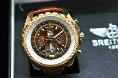 BREITLING A25363 BENTLEY MOTORS CHRONOGRAPH MENS AUTOMATIC STEEL WATCH WITH BOX