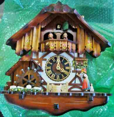 SWISS MADE DER FROHLICHE WANDERER EDELWEISS R ROGERS 2708 CUCKOO CLOCK