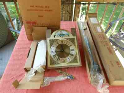 Emperor model 101 Grandfather Clock movement w Phase dial & Shells Never Used