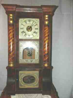 Antique Seth Thomas Plymouth Hollow Conn. Weight Driven Shelf Clock 1858 #A9