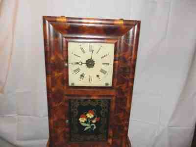 Antique Jerome & Co.Weight Driven Shelf Clock "Pansies" c.1887 #A33