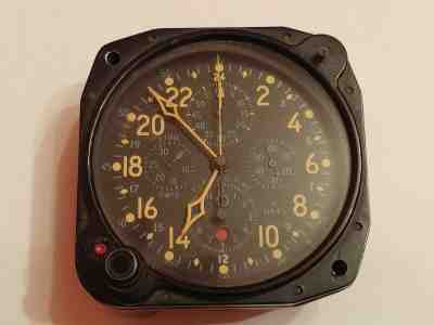 World War 2 Era Hamilton Aircraft Clock model H-37500 Chronograph AS IS to fix