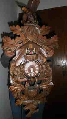 big original cuckoo clock black forest 8 day mechanical 2 melodie with dancer