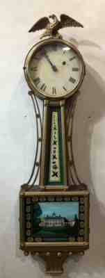 James Cross Rochester New Hampshire 1825-1830 Weight Driven Banjo Wall Clock