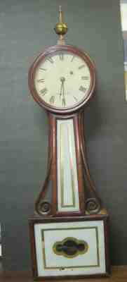 VINTAGE ABIEL CHANDLER-NEW HAMPSHIRE 1825 BANJO CLOCK