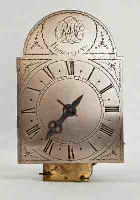 English George II miniature hooded wall clock weight movement @ 1770 Signed Rare