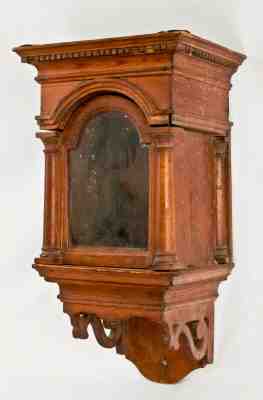 English George II miniature hooded wall clock case @ 1770 Rare!