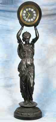 Superb Very Large Antique 19th Century French Figural Clock Japy Freres Movement
