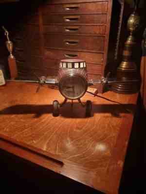 Antique 1930s Sessions Mastercrafters Airplane LIGHTED Art Deco Bakelite Clock 