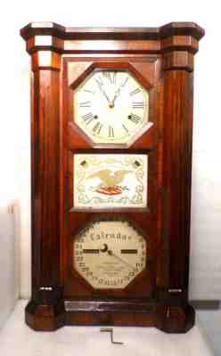 Rare 1866 Transitional Seth Thomas Double Dial Shelf Clock 31 Inches High-Weight
