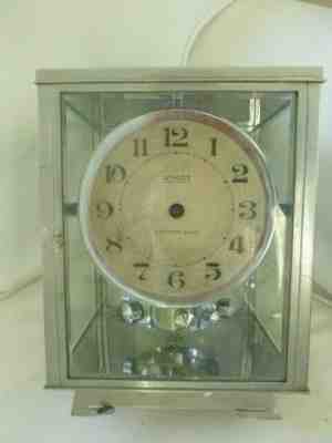 Art deco Tiffany 1930 chrome Jaeger LeCoultre Brevels Reutter #5289 Atmos clock 