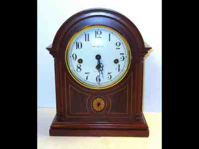 Howard Miller Barrister Mantle Clock Mahogany Key Wound Westminster Chime German