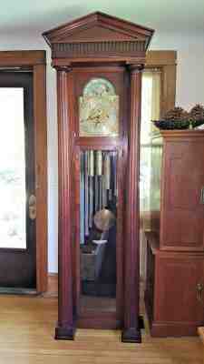 Colossal Antique Tobey Waltham 9 Tube/Tubular Tall Case / Grandfather Clock, Cir