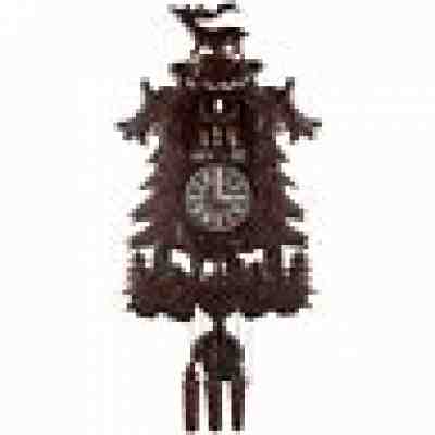 Vivid Large Deer Handcrafted Wood Cuckoo Clock with 4 Dancers Dancing with Music