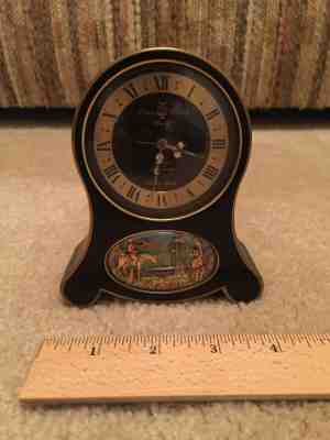 Collectible! Arnex clock w/Reuge music & automaton - c. 1970s - "The Fountain"