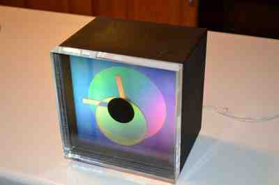 RARE MID CENTURY MODERN 1970's KIRSCH HAMILTON COLOR CHANGING PRISMA CLOCK 