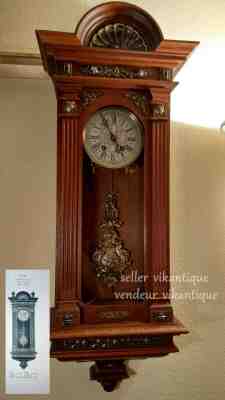 Lenzkirch 1902 Antique German Wall Clock Antik Deutsche Wanduhr
